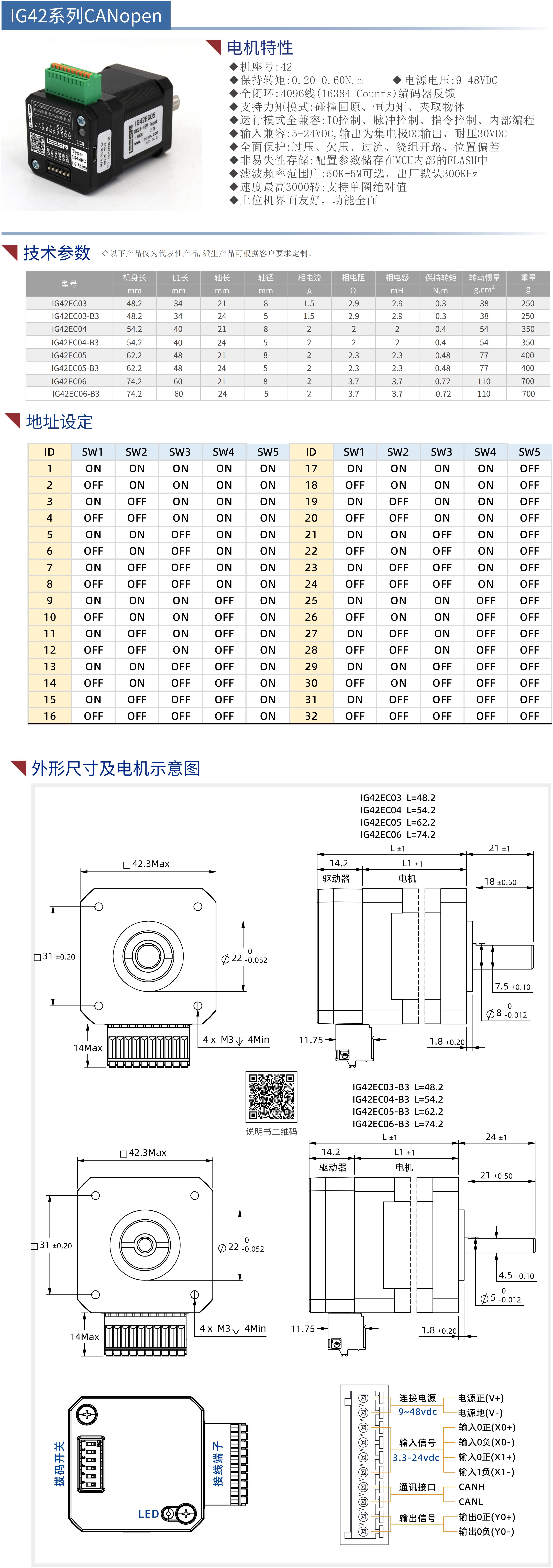 IG系列42集成式步進伺服電機(485通訊)