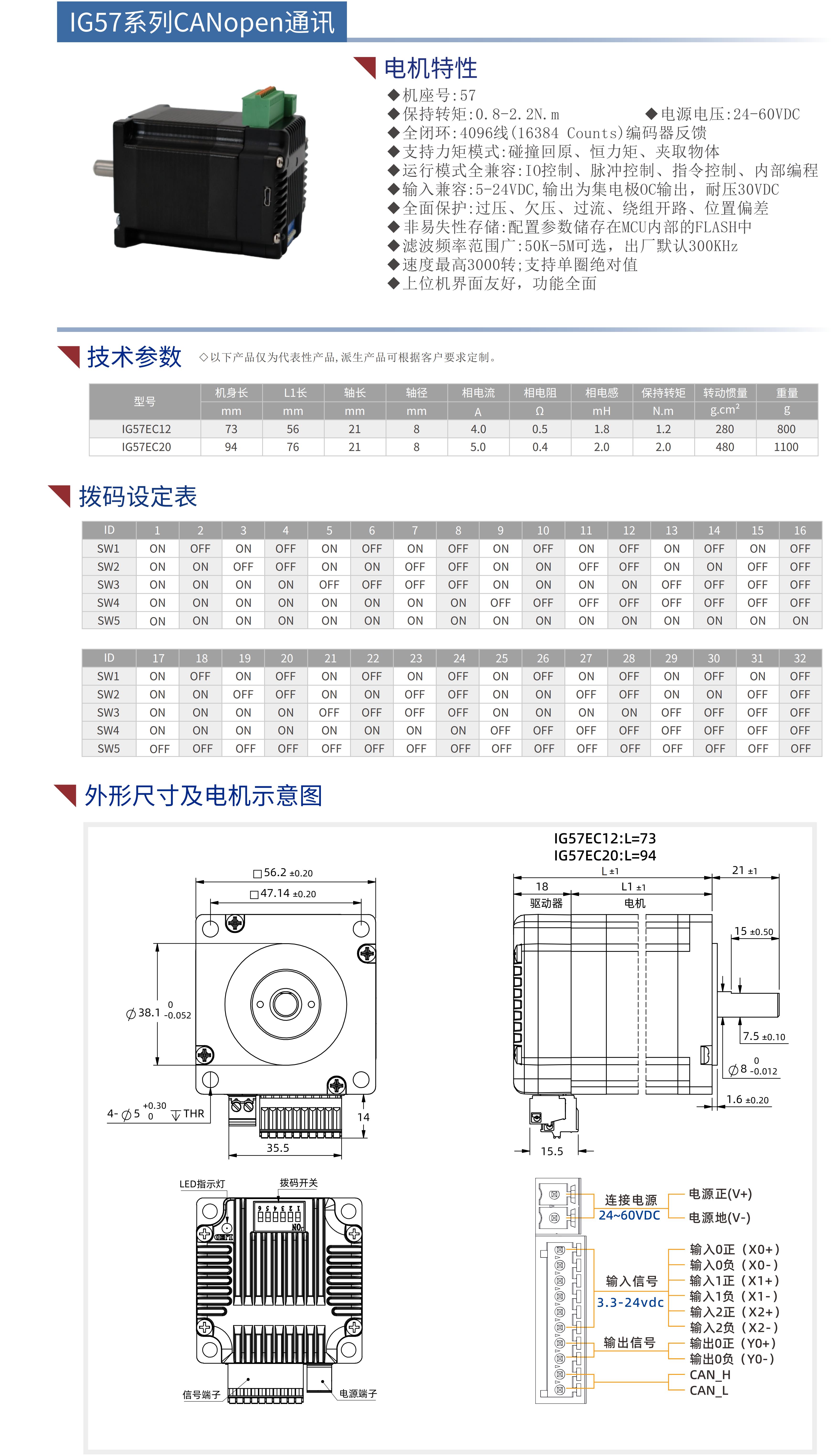 57集成式步進(jìn)伺服電機(jī)CANopen)